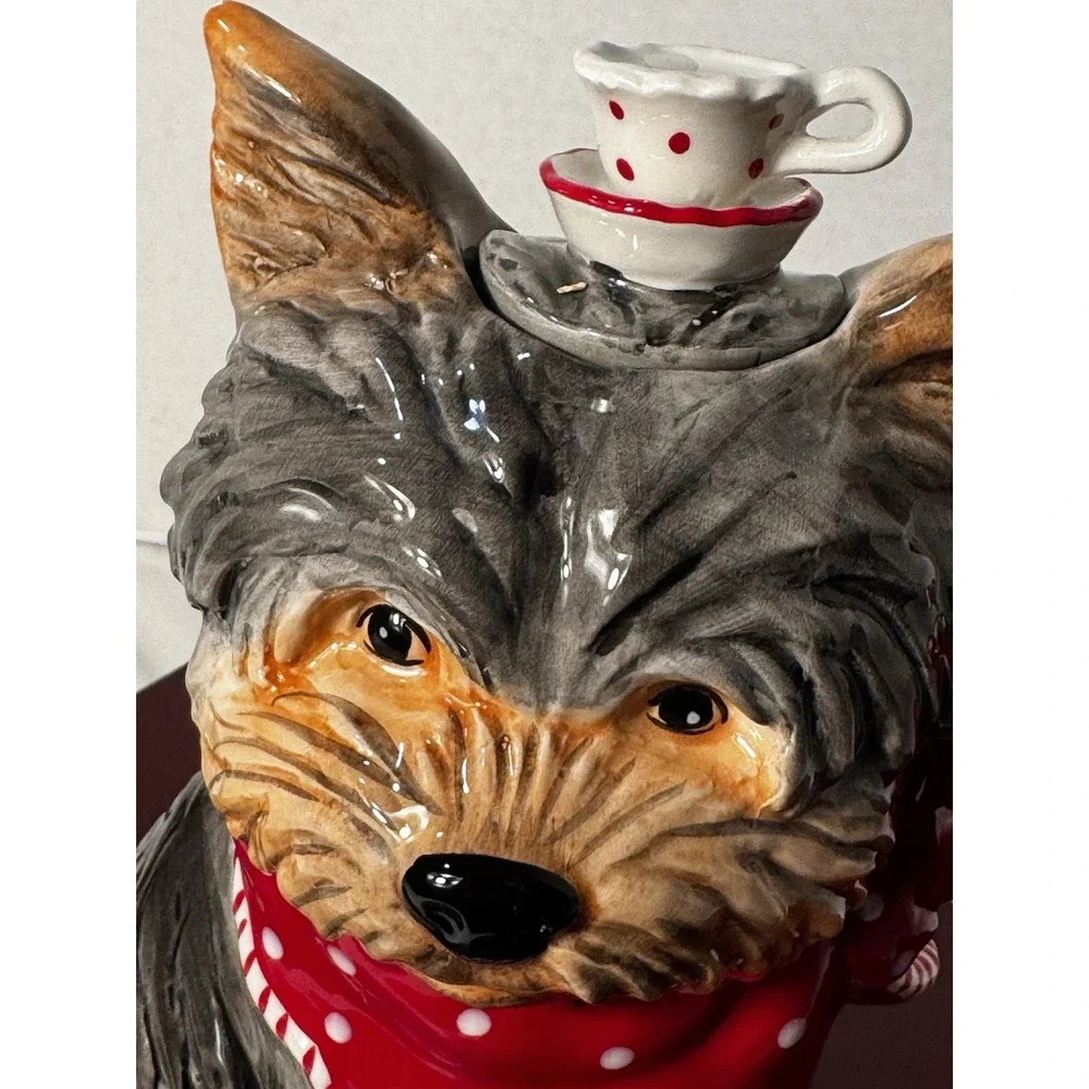 Blue Sky Clayworks * Ruby * Black and Tan Dog * Ceramic Tea Pot *